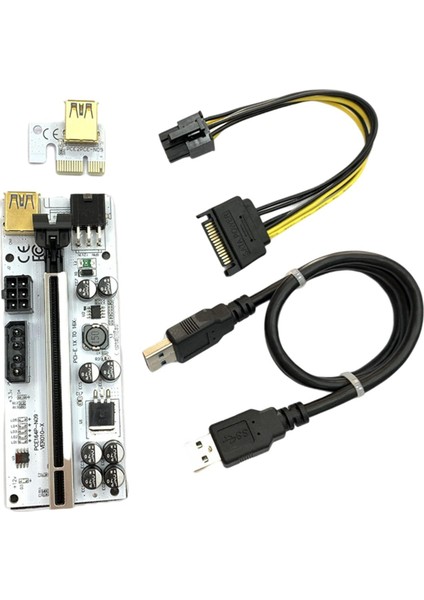 Charmant VER010-X Pcı-E Rider Kart Pcıe 1x Gpu Madencilik Slot Adaptörü Kart Siyah Yuvası Için 16X