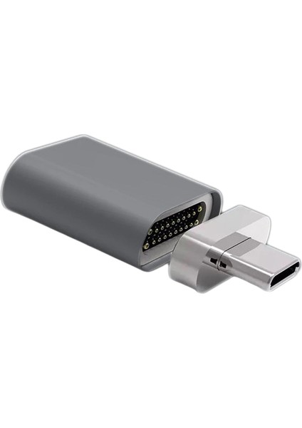 Macbook Pro / Hava Tabletleri Için Manyetik USB C Adaptörü 10 Gbps Veri Transferi Gri Düz(Yurt Dışından)