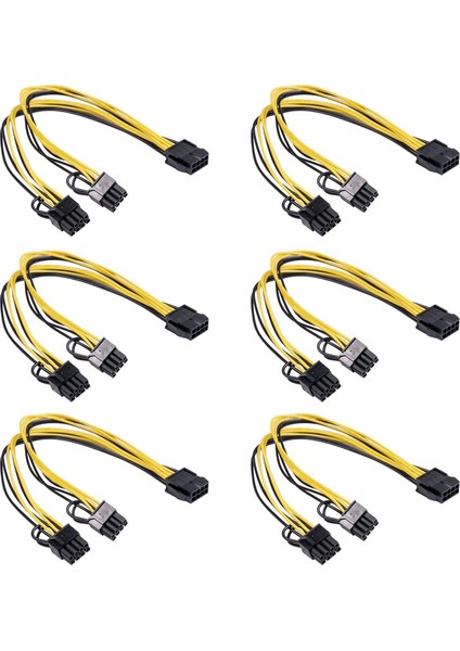 8pin Ila Çift 6 + 2pin Grafik Kartı 11.8 Inç Uzatma Güç Kaynağı Kablosu Pcıe 6 Parça fırsatları