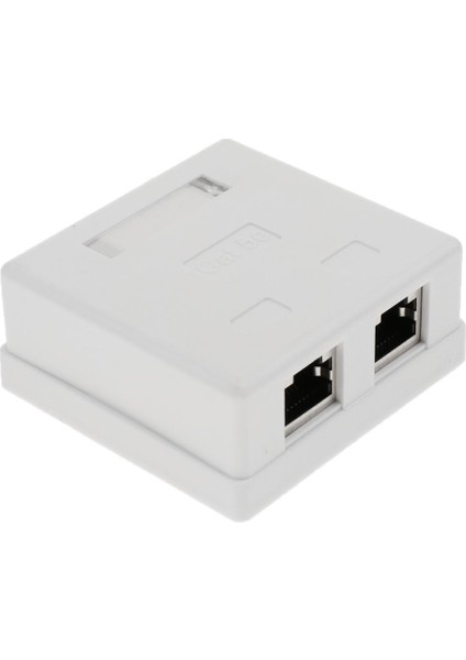 2 Port CAT5E Duvar Yüzey Montaj Kompakt Kutu Ağ Ethernet Kablosu - 4 Paket