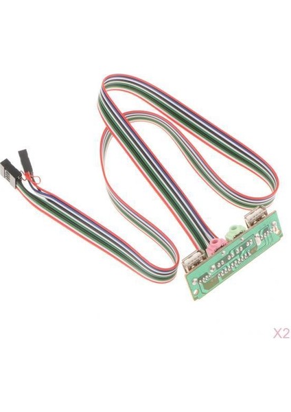 2x Pc Bilgisayar Kasası Ön USB Ses Bağlayıcı Mikrofon Kulaklık Kablosu(Yurt Dışından)