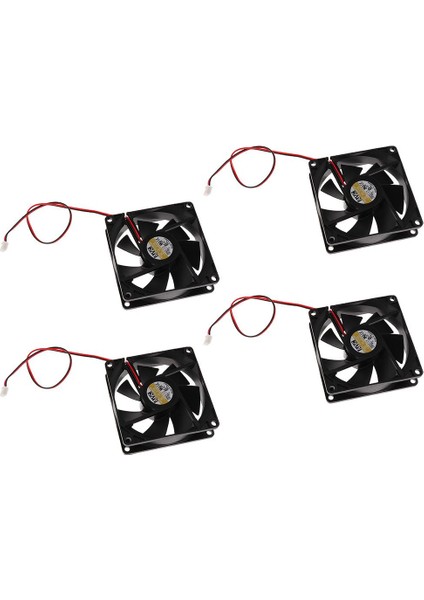 4 Adet 8 cm 2pin Pc Kılıfları Için Soğutma Fanı Cpu Soğutucu Uzun Ömür Düşük Gürültü