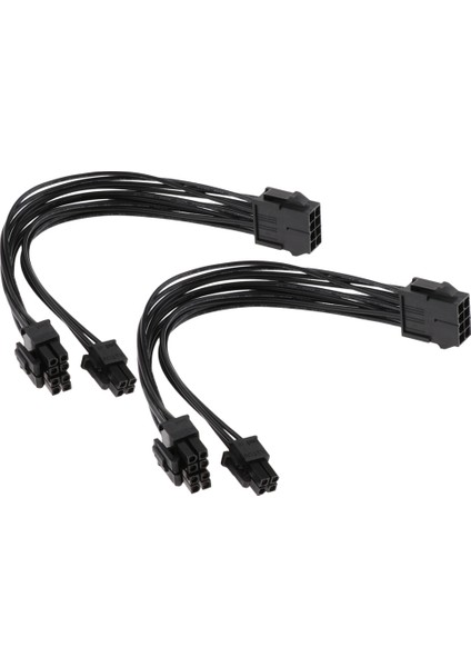 Bilgisayar Cpu Çifti - 8 + 4 Pin Güç Uzatma Kabloları, Siyah (Yurt Dışından)