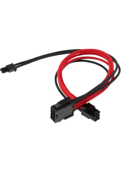 Charmant 2 Adet Pcı-E 8-Pin Ila 6 + 2pin Güç Uzatma Kablosu 30 cm Kollu Siyah ve Kırmızı indirimleri