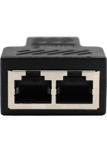 2 Piece Splitter Adaptörü 1 Ila 2 Çift Kadın Bağlantı Noktası Konnektörü Genişletici Fiş