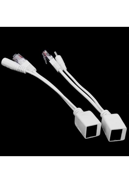 Ethernet Aşırı 4x Güç Pasif Poe Enjektör Splitter Adaptörü Kabloları