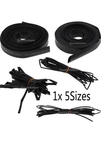1 Takım Oranı 2: 1 Su Geçirmez Heatshrink Boru Borusu Isı Küçült Kol Swram 5m(Yurt Dışından)
