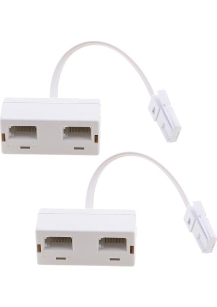2x RJ11 Ingıltere Erkek Ingıltere Kadın Adaptörü Çift Soket Telefon Splitter