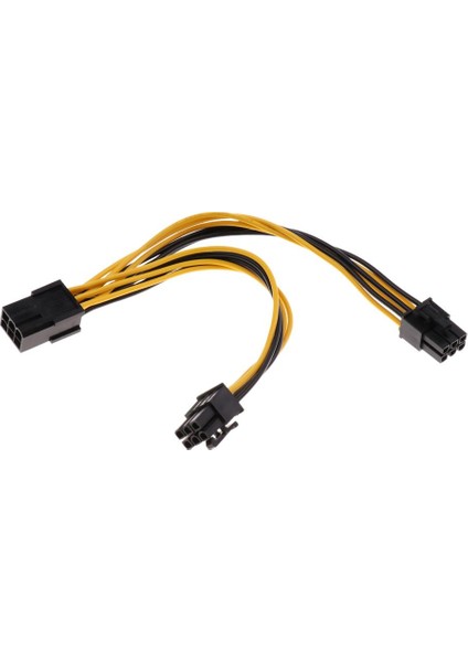 3 Adet 6-Pin Mini 2x 6-Pin Pcı-E Pcıe Güç Kablosu Video Kartı Uzatma Kablosu(Yurt Dışından)