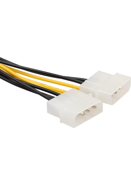 2pack Çift 4pin Pcı-E Video Kartı 8pin (6 + 2pin) Güç Kaynağı Kablosu Kablosu