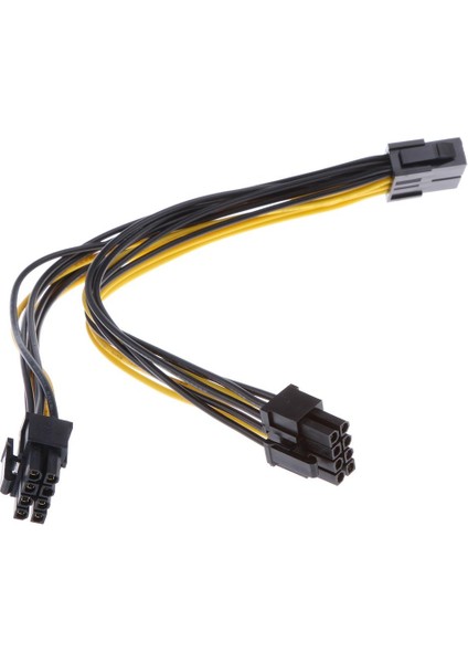 2x 8 Pin 2x Pcıe 6 + 2 Pin Cpu Grafik Video Kartı Power Splitter Kablosu(Yurt Dışından)