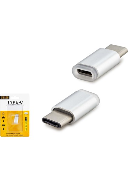 H4419K Otg Type-C To Mıcro USB Kutulu Metal