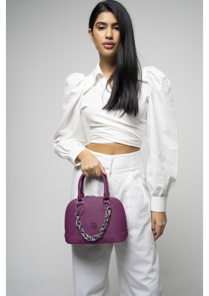 Valentıno Orlandı Kadın Kol Çantası Mürdüm VLT048 fiyatları