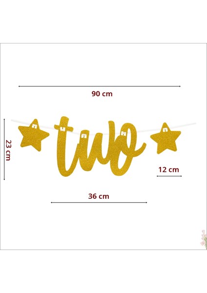 2 Yaş Yıldızlı Two Yazı, 90 cm - Altın fiyatları