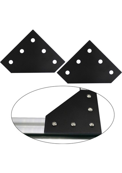 2-Pack 5-Hole Ortak Kurulu Plaka Birleştirme Plaka Braketi 3D Yazıcı Çerçevesi Için 5 Delik L Şeklinde modelleri