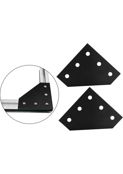 2-Pack 5-Hole Ortak Kurulu Plaka Birleştirme Plaka Braketi 3D Yazıcı Çerçevesi Için 5 Delik L Şeklinde fırsatları