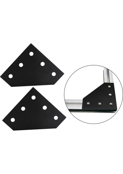 2-Pack 5-Hole Ortak Kurulu Plaka Birleştirme Plaka Braketi 3D Yazıcı Çerçevesi Için 5 Delik L Şeklinde indirimleri