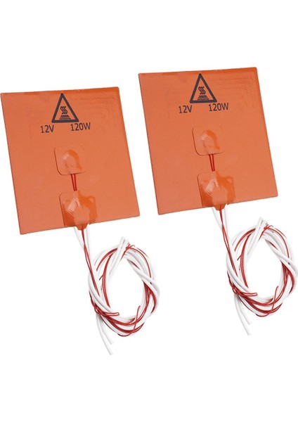 Charmant Prettyria 2 Adet 12 V 120 W 120 * 120 * 3mm 3D Yazıcı Silikon Isıtma Mat Isı Yatak
