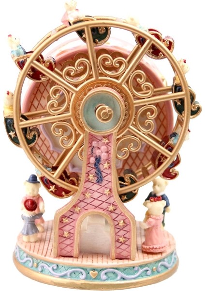 Ferris Wheel Bear Müzik Kutusu Pembe (Yurt Dışından)