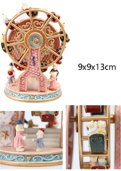 Ferris Wheel Bear Müzik Kutusu Pembe (Yurt Dışından)