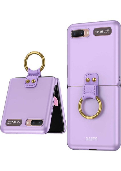 Samsung Galaxy Z Flip Kılıf Flip Ring Kıpta Şık Tasarım Kapak