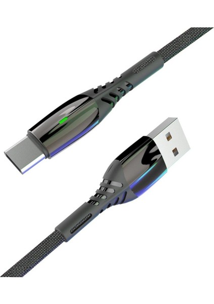 Samsung Galaxy A20/A20S/A30/A31/A32/A50/A51/A52/A71 Type-C USB Hızlı Şarj Data Kablosu LED Işıklı