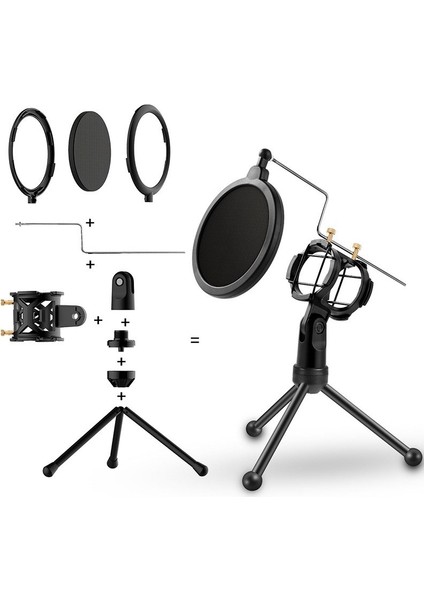 Yanmai Ps-3 Mikrofon Karşıtı Ağ Darbeye Masaüstü Standı Siyah (Yurt Dışından) fırsatları