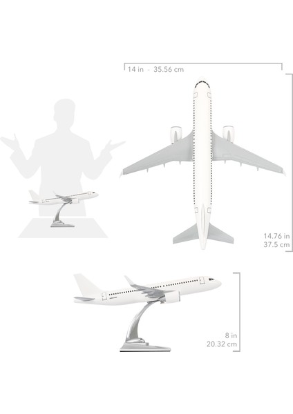 Airbus A320 Model Uçak, 1/100 Beyaz Elit Maket Uçak