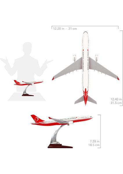 T.c Cumhurbaşkanlığı Airbus A330-300, 1/200 Uçak Maketi