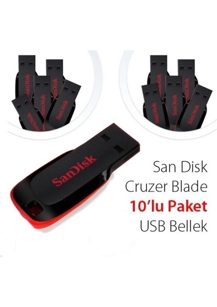 Cruzer Blade 32GB USB Bellek SDCZ50-032G-B35 ( 10 Adet) fiyatları