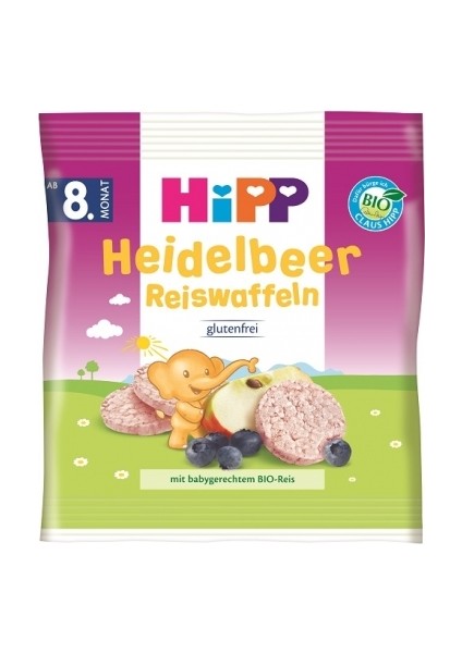 Organik Pirinçli Yabanmersinli Bebek Gofreti 35 Gr.
