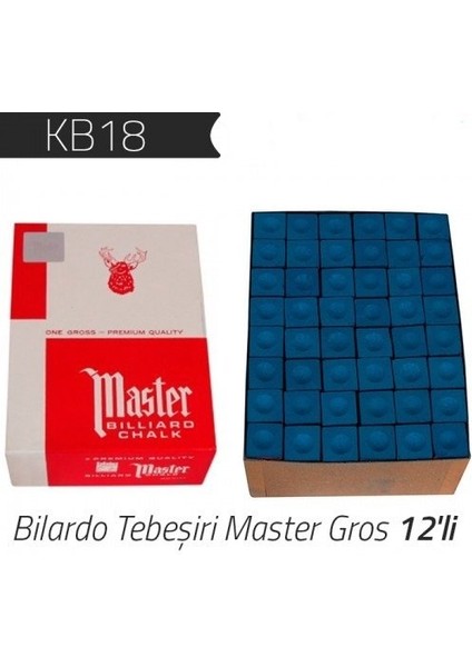 Bilardo Tebeşiri Master Gros Tebeşir 12'li