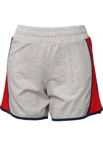 931441-9098 Normal Bel Regular Fit Düz Açık Gri Kadın Şort
