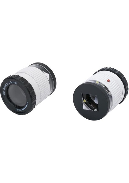 30X Büyüteç Abs Kasa Çift Katmanlı Optik Cam Lens 3 LED 3 Uv Işık Beyaz