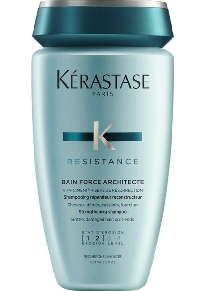 Yıpranmış Saçlar Için Şampuan (Yıpranma Seviyesi 1-2) - Bain Force Architecte 250 ml 3474636397945
