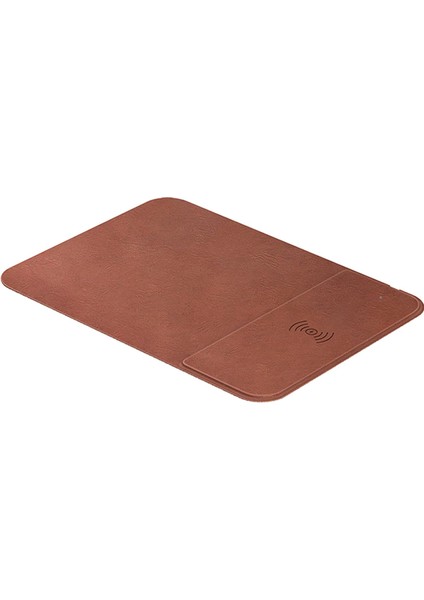 2 1 15 W Kablosuz Şarj Mouse Pad Hızlı Şarj Bilgisayar Masası Oyun Brown Için fiyatları