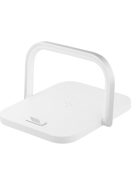 Qi Kablosuz Şarj ile Işık 10 W Masa Lambası Nightlight Yatak Odası Beyaz fiyatları