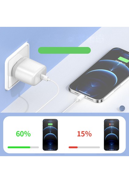 Telefon Şarj Cihazı Iphone 12 Için Taşınabilir Katlanabilir Adaptörü Dönüştürücü Akıllı Telefonlar Pembe indirimleri