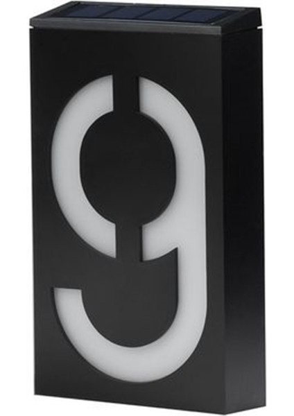 Güneş Enerjili 0-9 LED Işık Ev Adres Numarası Sokak Yol Kapısı Duvar Lambası (Yurt Dışından)