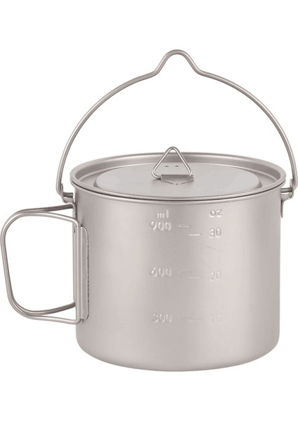 1100 ml Titanium Pot Kapak ve Katlanabilir Kolu ile (Yurt Dışından)