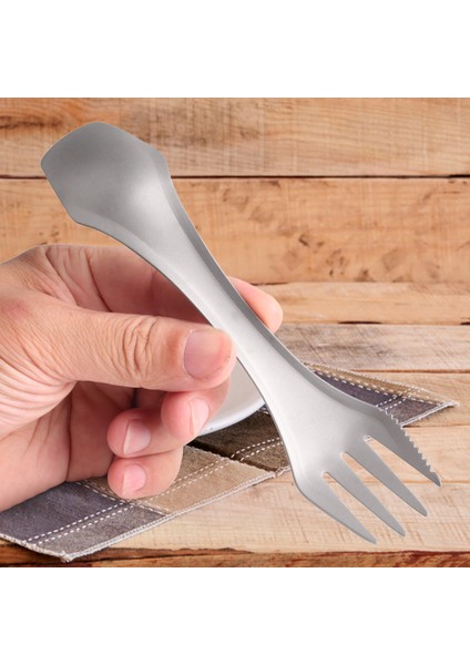 2-In-1 Spork Titanyum Kaşık Çatal Piknik Seyahat Kamp (Yurt Dışından)