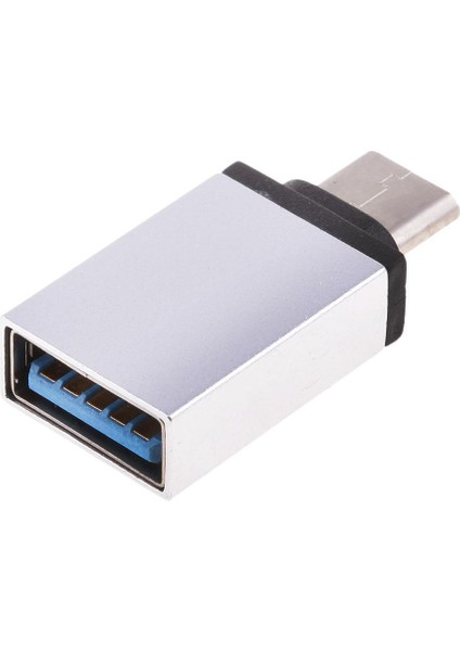 USB Tipi-C Erkek Usb3.0 Kadın Adaptörü Destek Otg Veri Sync Şarj Gümüş