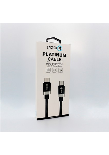 Factor M Platinum Kablo 2.4A 20W Type-C To Type-C (Fm-Pctt)
