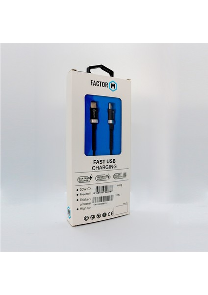 Factor M Platinum Kablo 2.4A 20W Type-C To Type-C (Fm-Pctt)