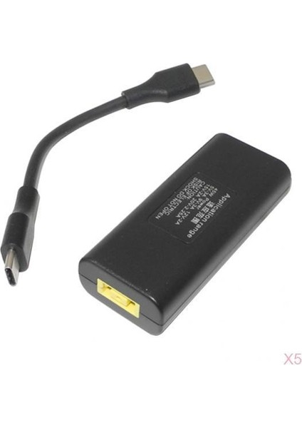 5 Adet Kare USB Kadın Lenovo Laptop Için USB Tipi C Converter