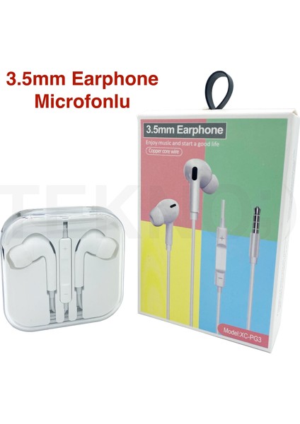 3.5mm Earphone Microfonlu Kulaklık Xc-Pg3