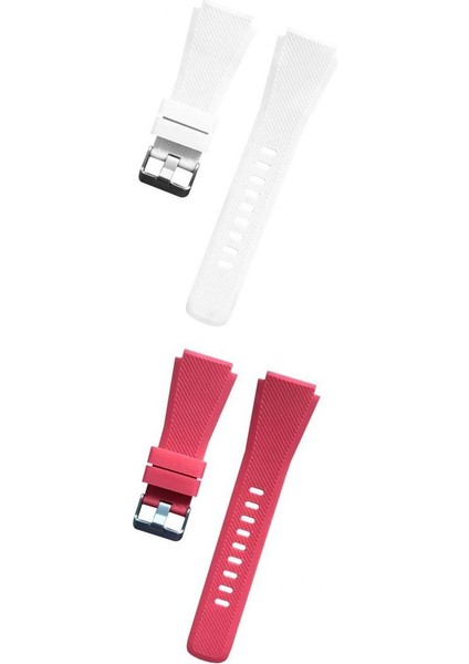 2 Parça Samsung Dişli S3 22MM Bant Için Yedek Silikon Bant Askısı
