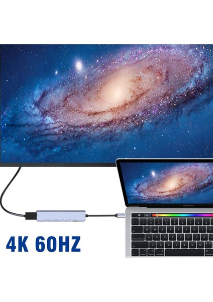 Tip C USB 3.1 Ila Usb-C 4K HDMI Adaptörü Hub Pd Şarj Genişletme MacBook Için