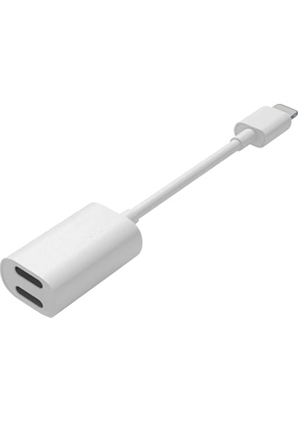 Kulaklık Ses Şarj Adaptörü Beyaz