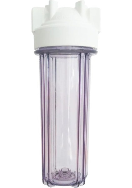 - Su Arıtma 10'' Şeffaf Filtre Kabı 1/2 Bağlantı Nsf Sertifikalı